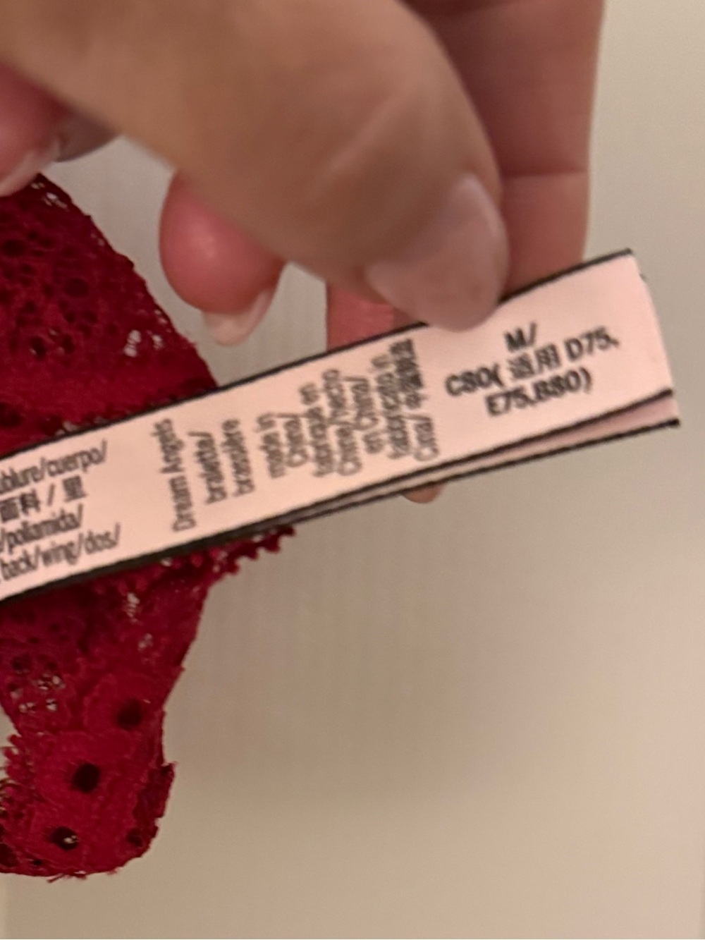Victoria’s SecretDream Angle Lace Bralette with Racerback Merlot M NWOT - Picture 3 of 3